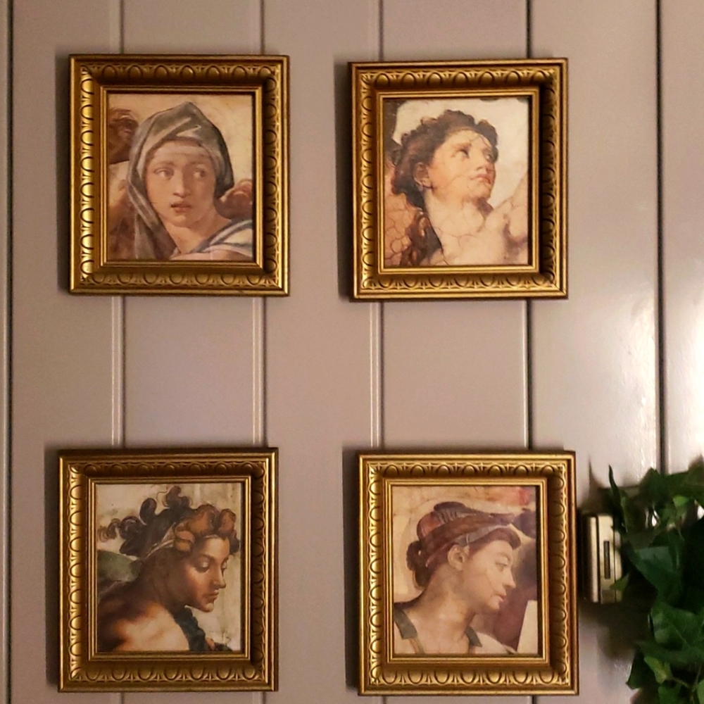 Set of Michelangelo framed prints